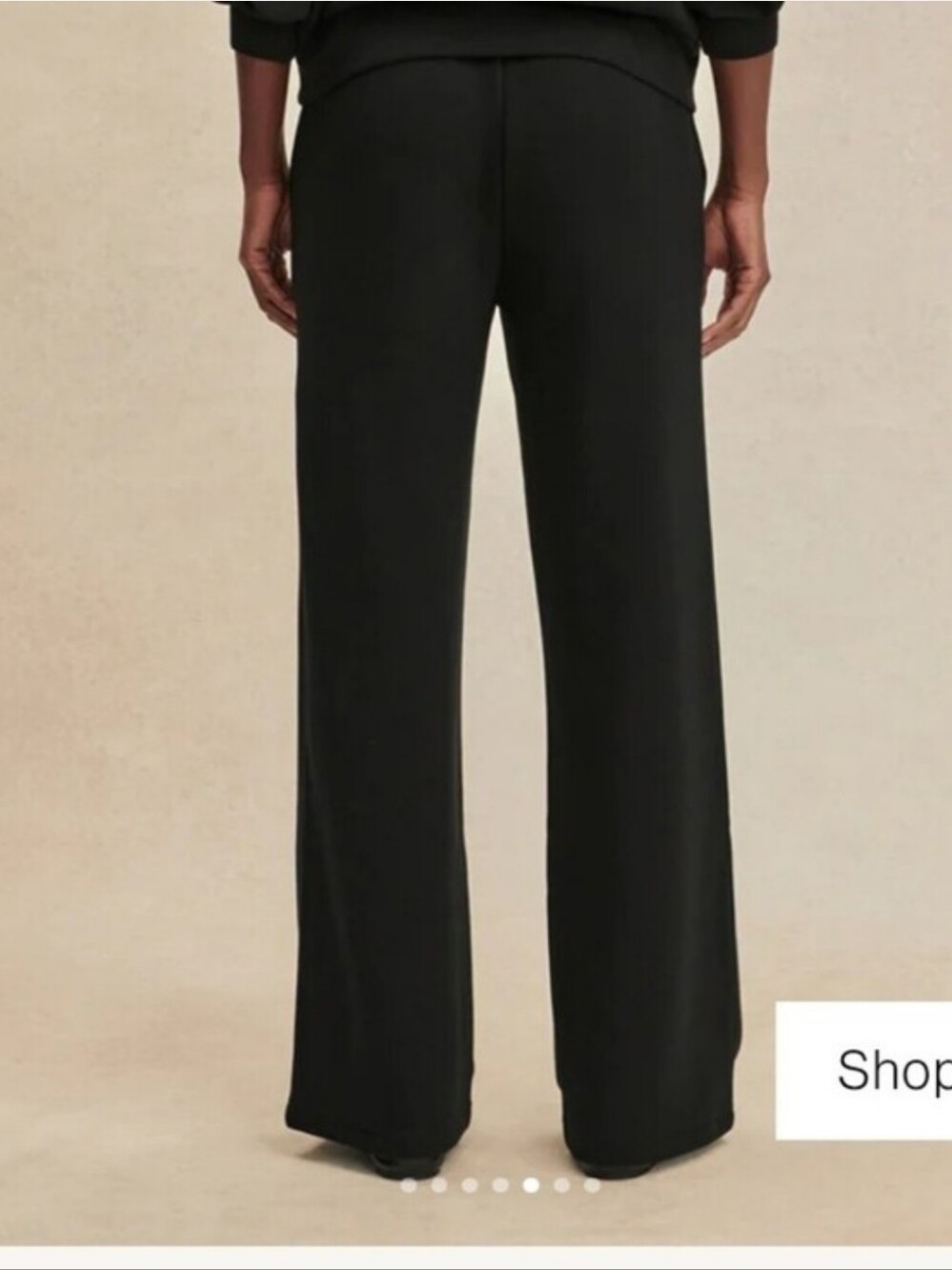 Varley Black Half-Zip Sweater & Wide Leg Pant Lounge Set - Picture 5 of 14
